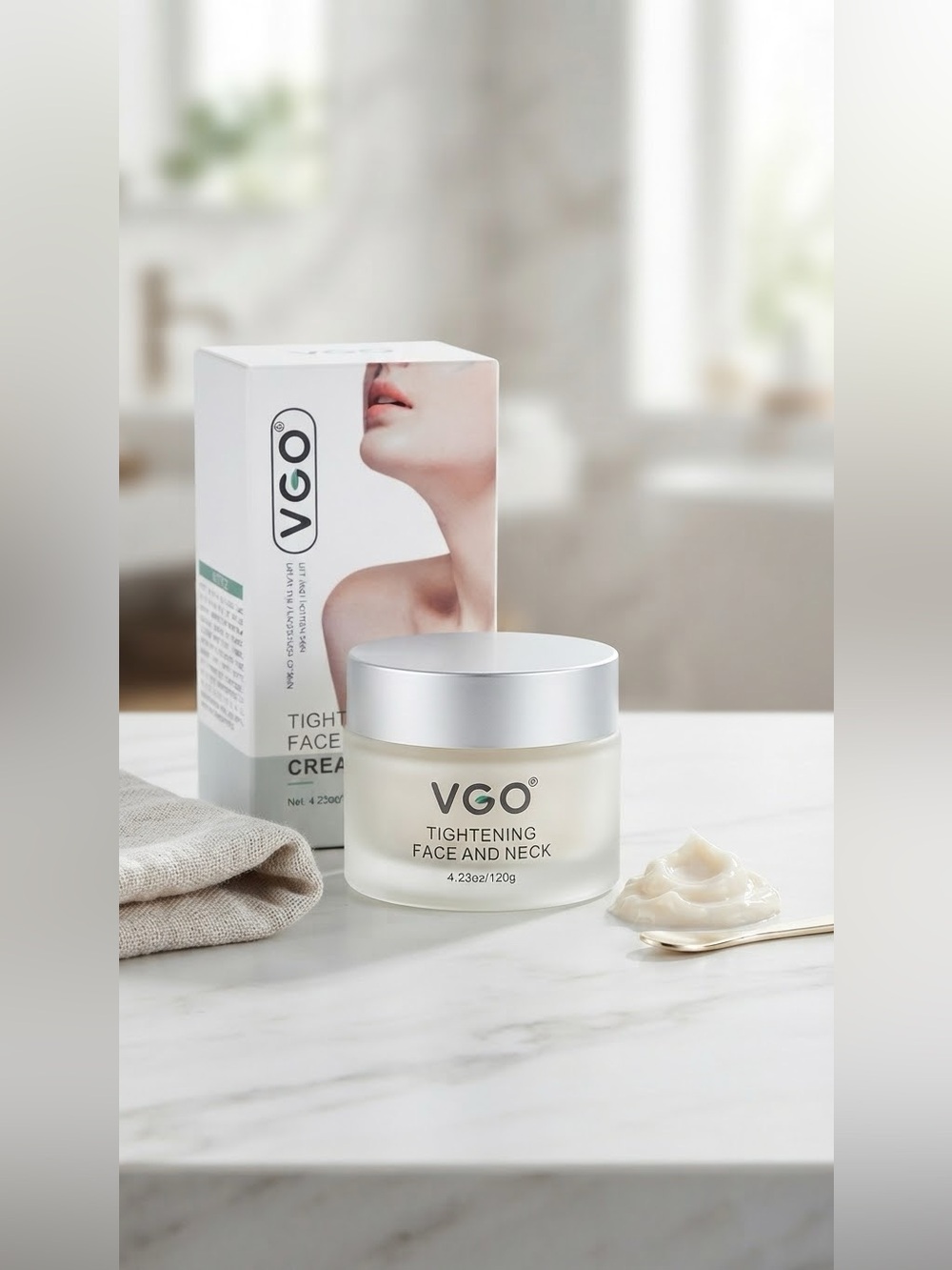 VGO Tightening Face and Neck Cream 4.23oz Anti-Aging Firming Lift New